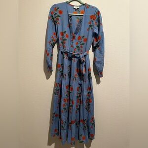 Beautiful Fragonard Floral Bohemian Dress size Medium